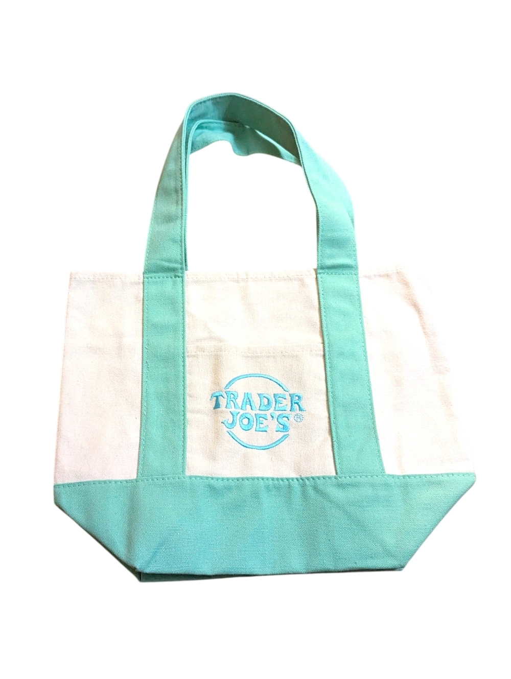 Trader Joe’s Reusable Mini Pastel Canvas Eco Tote Bag Heavy Duty Bag Brand NEW